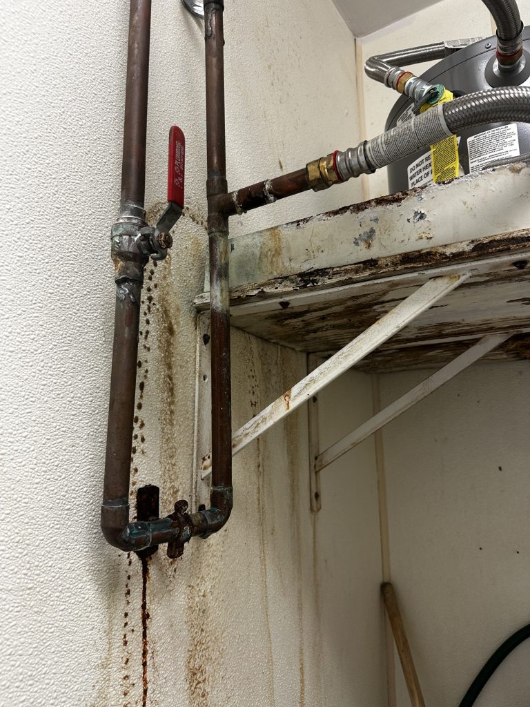 An emergency plumbing repair